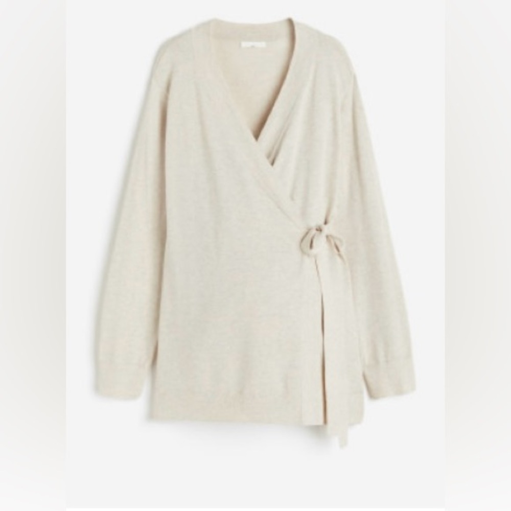 H&M Cream Wrap Sweater